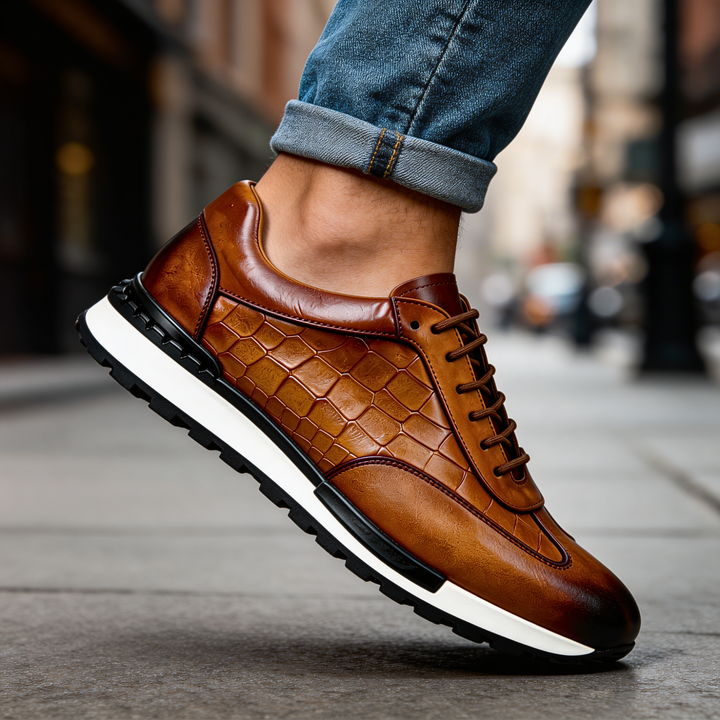 Hubert - Zapatillas Deportivas de Piel Con Cordones