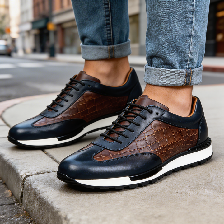 Hubert - Zapatillas Deportivas de Piel Con Cordones