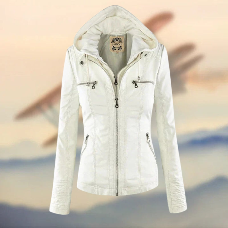 Janina - Chaqueta De Cuero Elegante y Unica