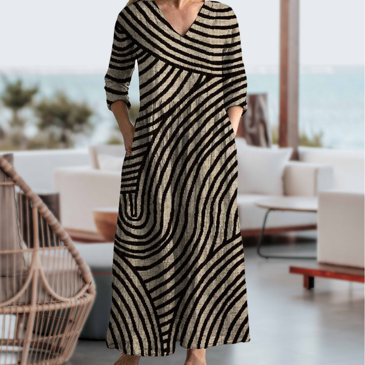 Ayla - Vestido Vintage a Rayas