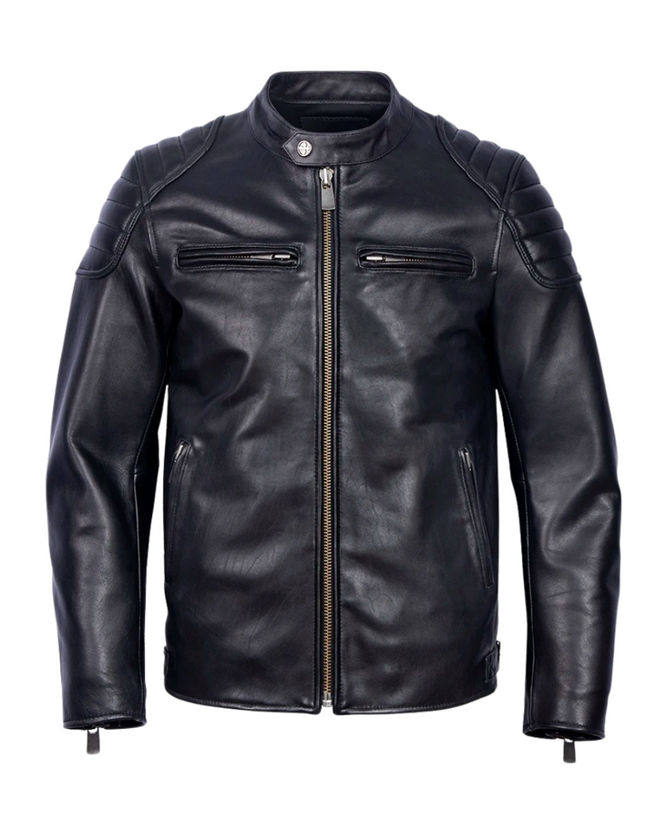 Jorge - Chaqueta De Cuero Con Cremallera Frontal