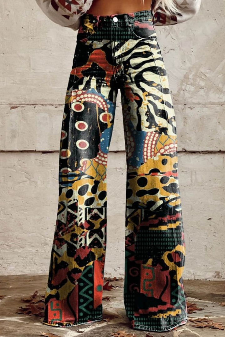Randolph - Pantalón Ancho Boho Vintage Elegante