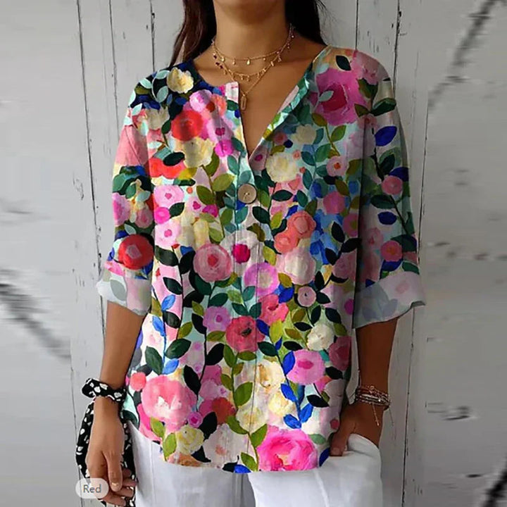 Gelsomina - Blusa Floral Transpirable