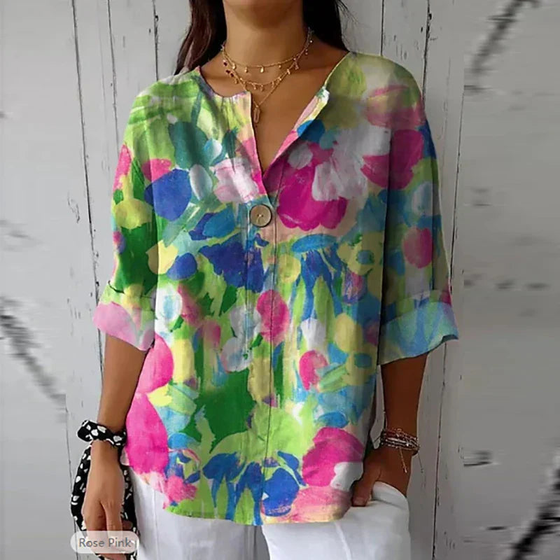 Gelsomina - Blusa Floral Transpirable