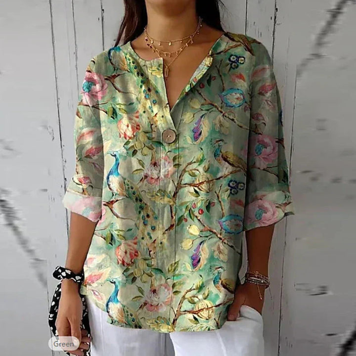 Gelsomina - Blusa Floral Transpirable