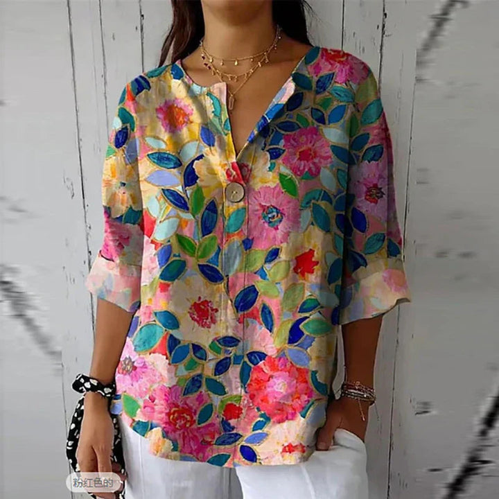 Gelsomina - Blusa Floral Transpirable