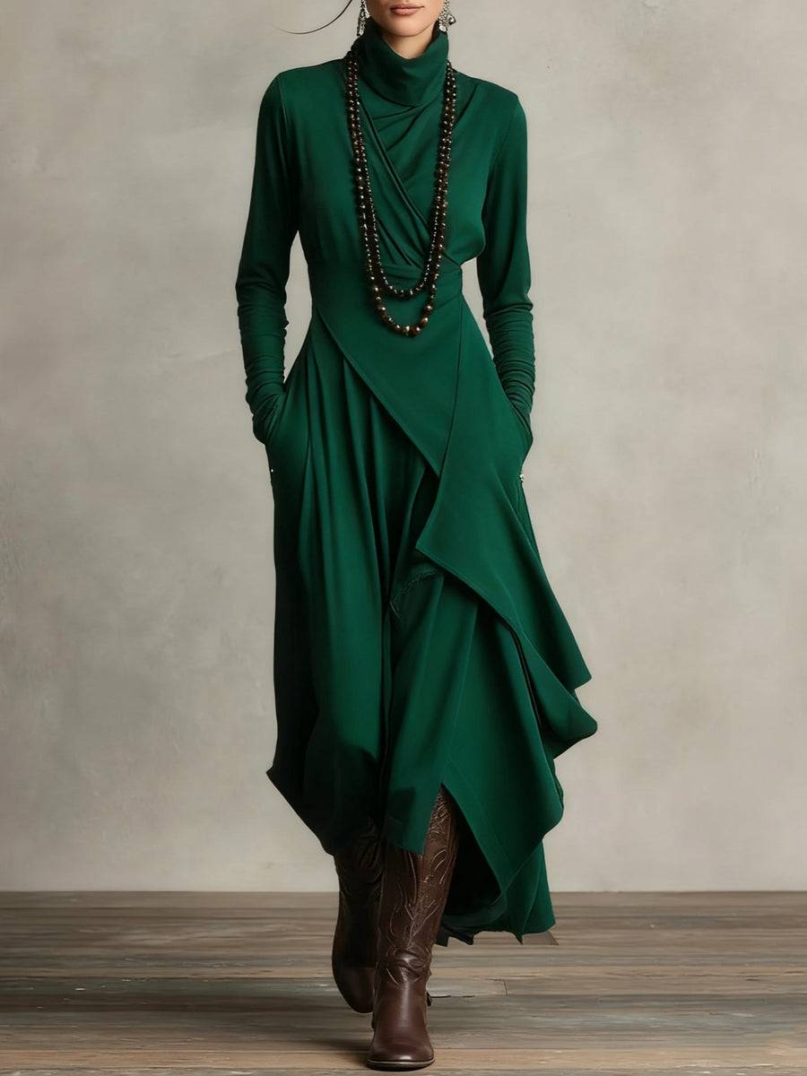 Patrizia - Vestido Largo Tipo Túnica Asimétrico