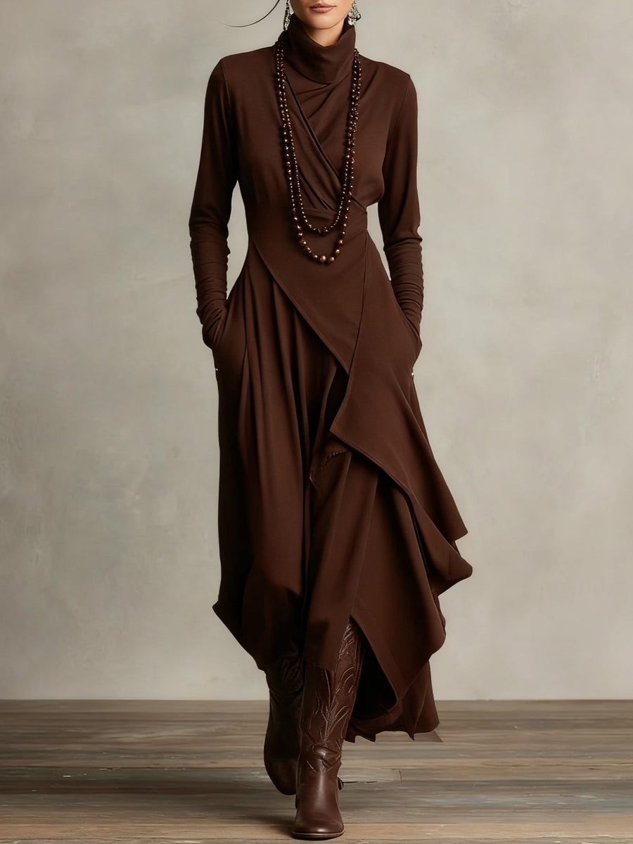 Patrizia - Vestido Largo Tipo Túnica Asimétrico