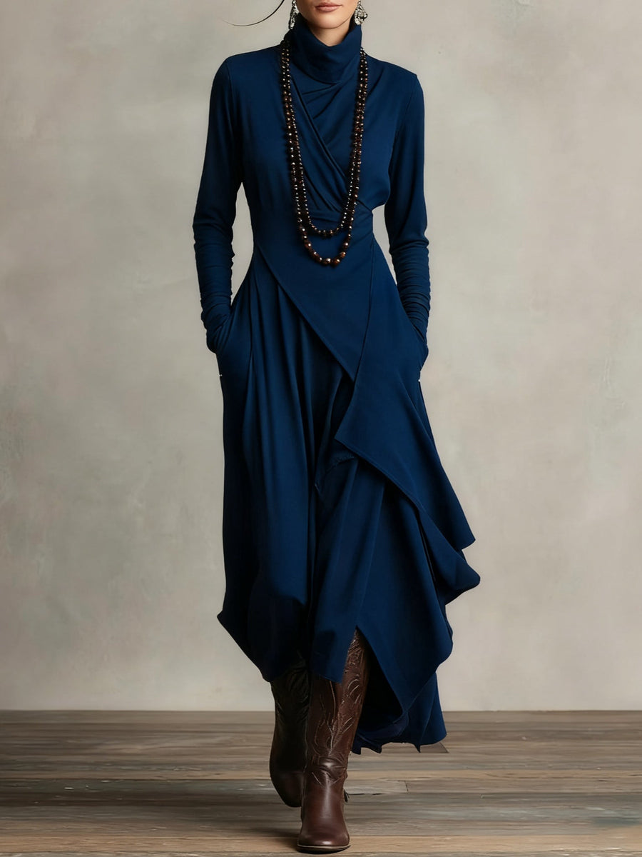 Patrizia - Vestido Largo Tipo Túnica Asimétrico