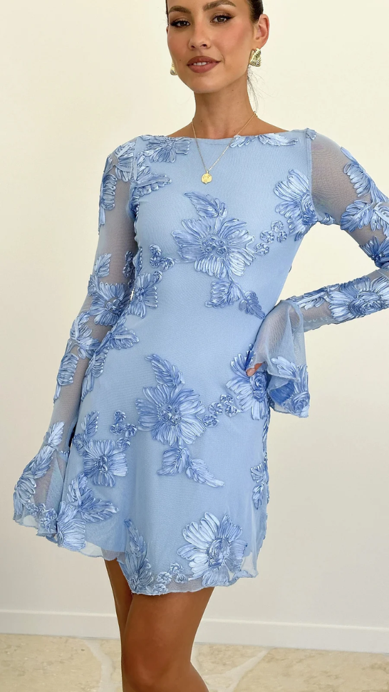 Keelly - Mini Vestido De Manga Larga