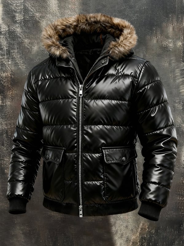 Moussa - Chaqueta Parka Retro Con Cuello De Piel