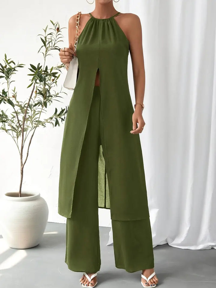 Eirini - Elegante Conjunto De Dos Piezas Sin Mangas