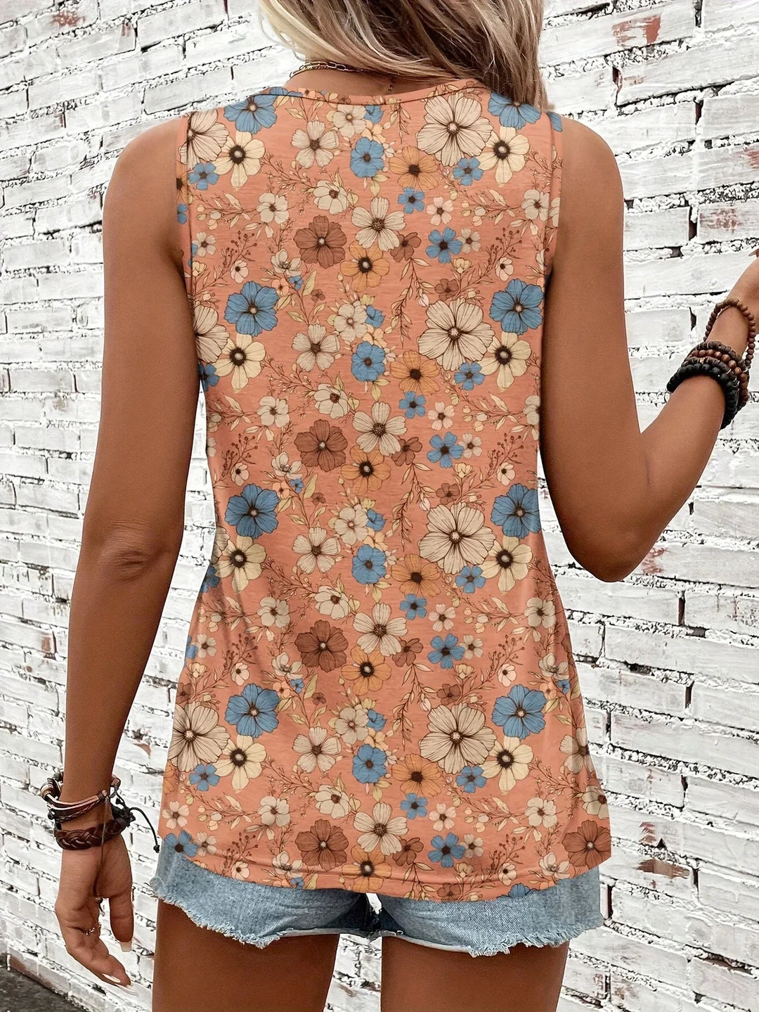 Lilou - Top Informal De Verano Con Estampado Floral