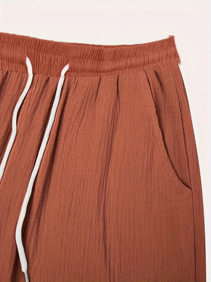 Bancroft - Elegantes Pantalones Cortos Holgados Con Bolsillos