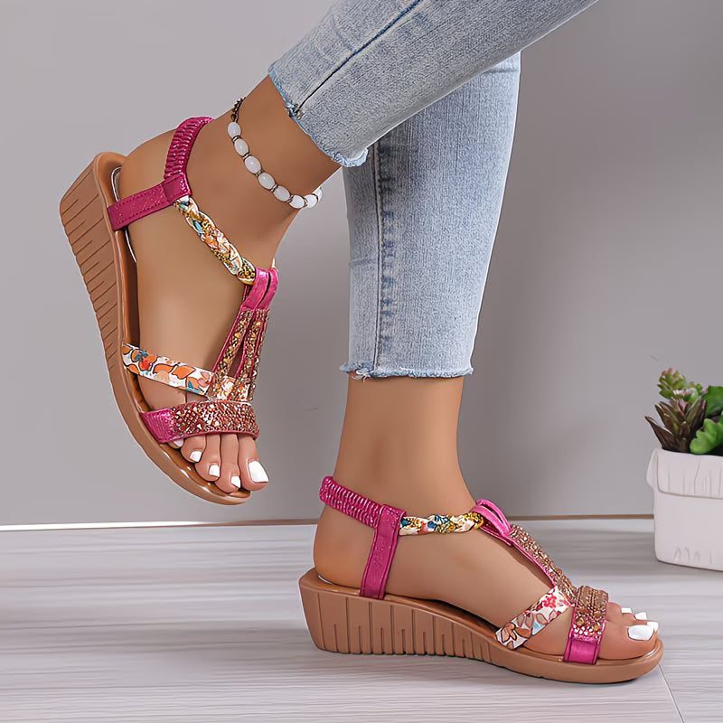 Noelia - Sandalias Elegantes Con Cuña