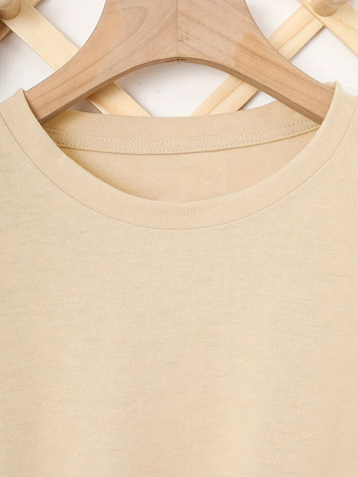 Larson - Informal Manga Corta Camiseta Con Estampado De Corazones