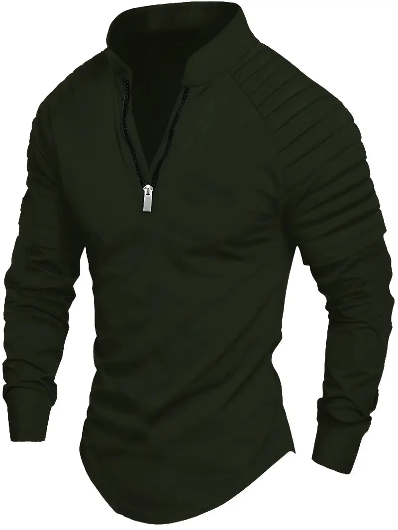 Linwood  - Manga Larga Polo Camisa Con Cremallera