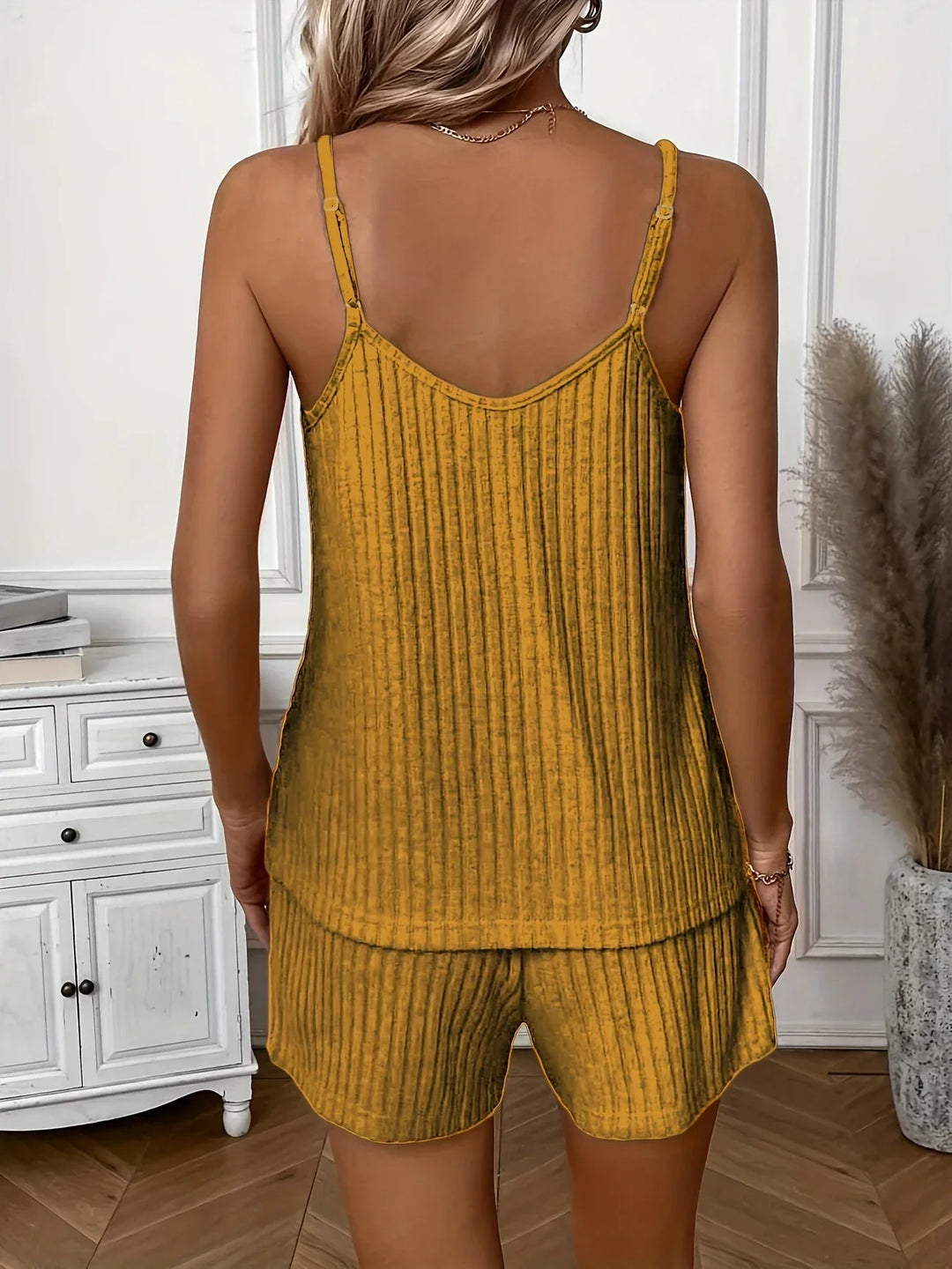 Hristina - Conjunto De Dos Piezas Cómodo Para Verano Con Tirantes