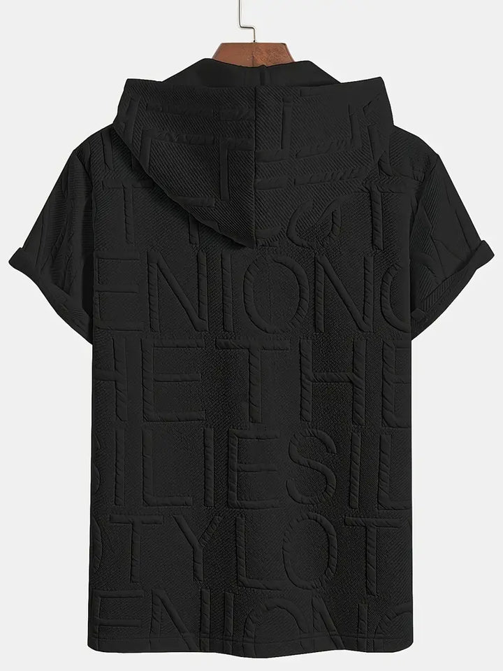 Henryk - Elegante Sudadera Con Capucha Manga Corta y Cremallera