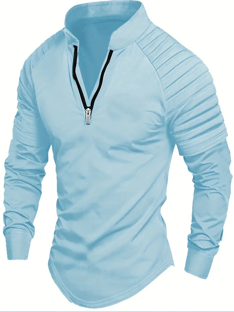 Linwood  - Manga Larga Polo Camisa Con Cremallera