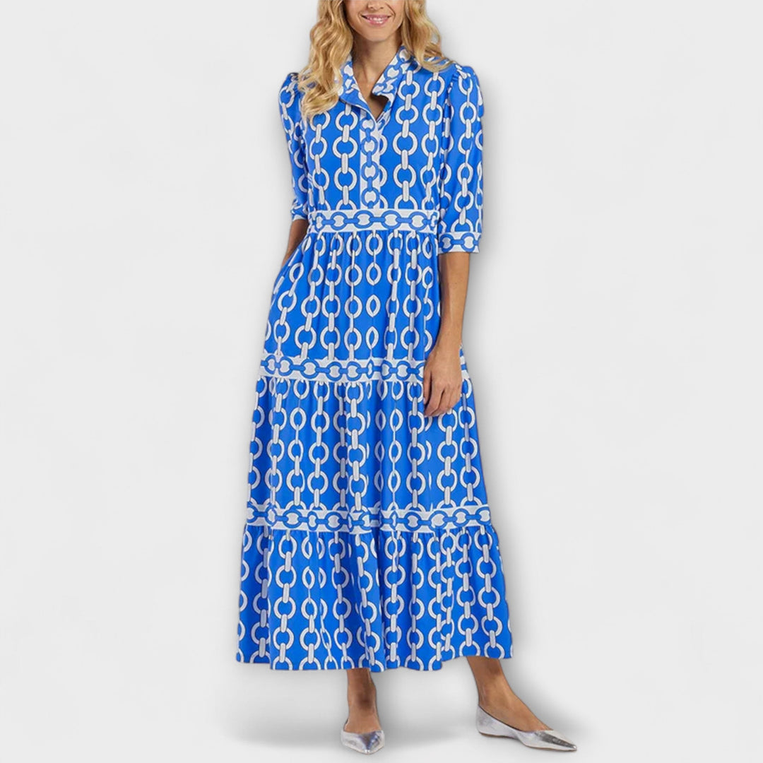 Stavroula - Vestido Midi Con Estampado De Cadenas