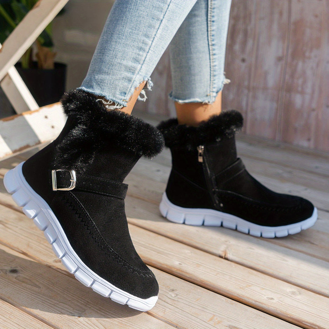Adriany - Botas De Nieve De Invierno Con Suela Gruesa
