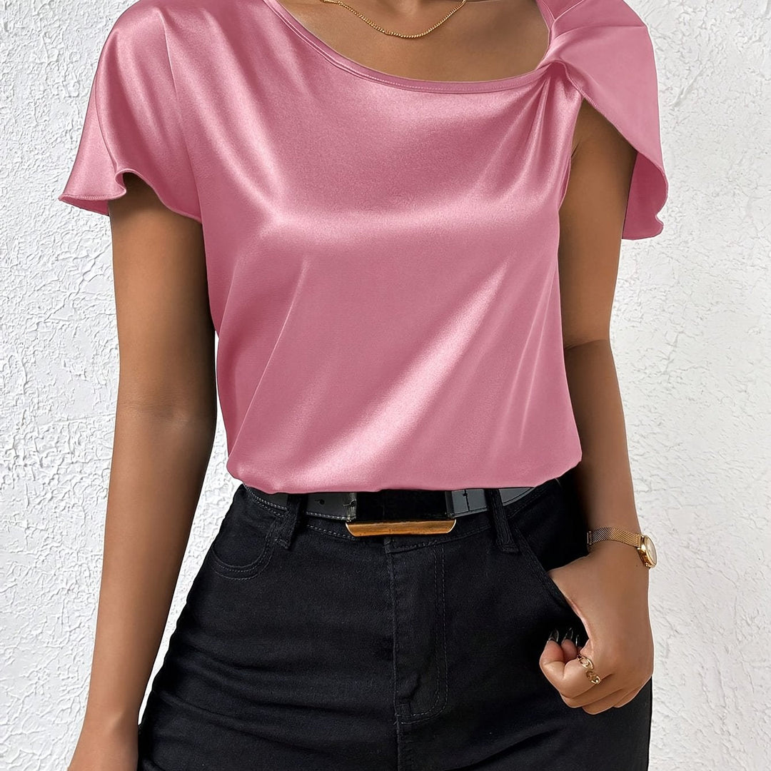 Loretta - Top Moderno Con Detalle único En Los Hombros