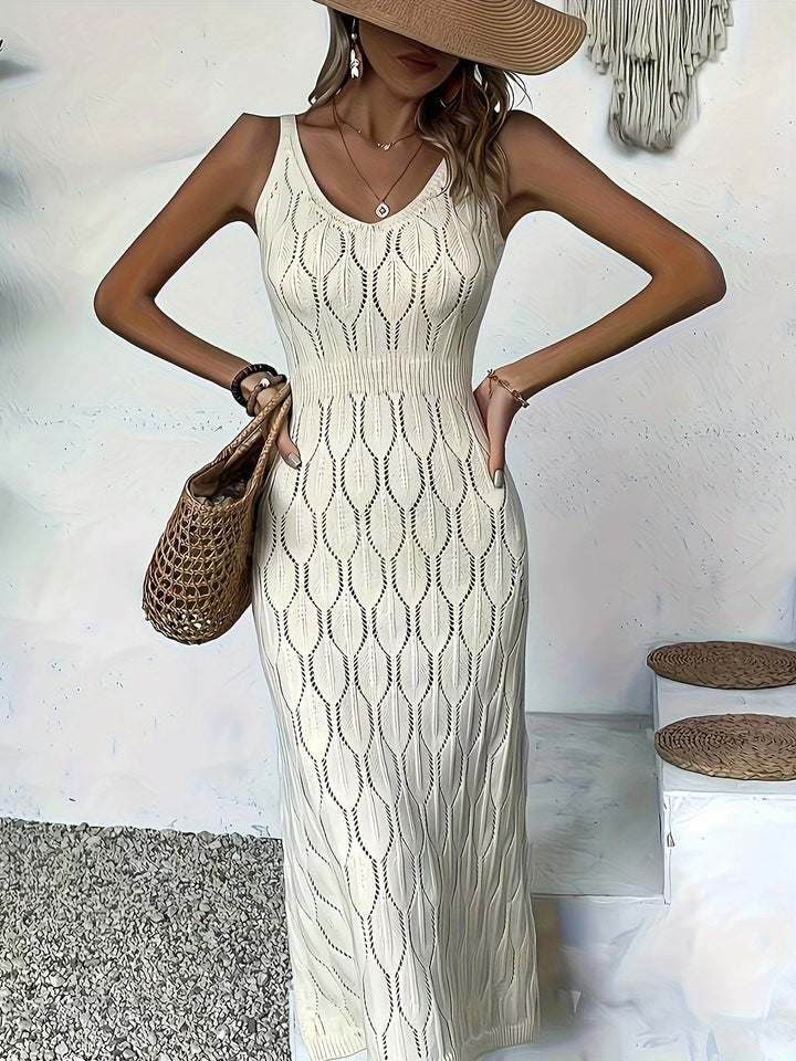 Luciana - Sin Mangas Largo De Punto Vestido Con Estilo Del Abrigo