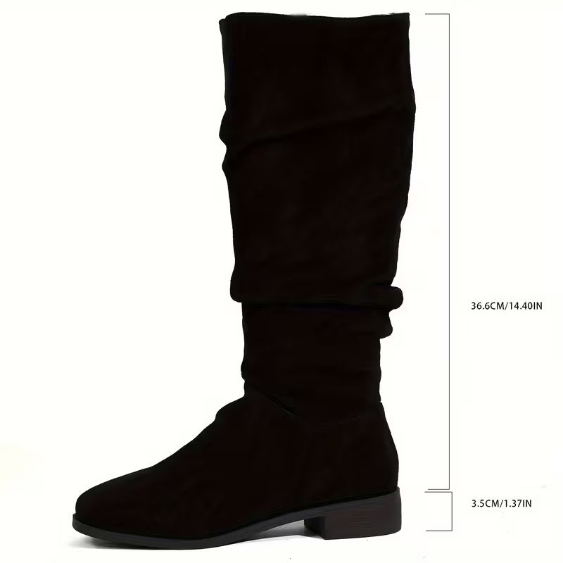 Joliza - Botas Holgadas Hasta La Mitad De La Pantorrilla Con Tacón Bajo