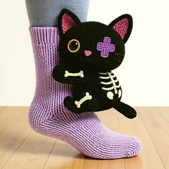 CozyCritters - Calcetines De Punto Con Animales