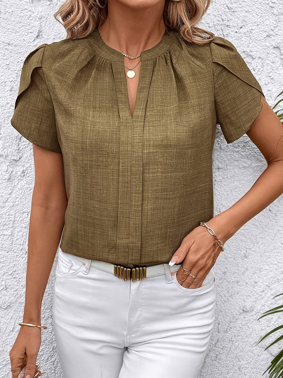 Kacey - Camiseta De Manga Corta Con Cuello en V