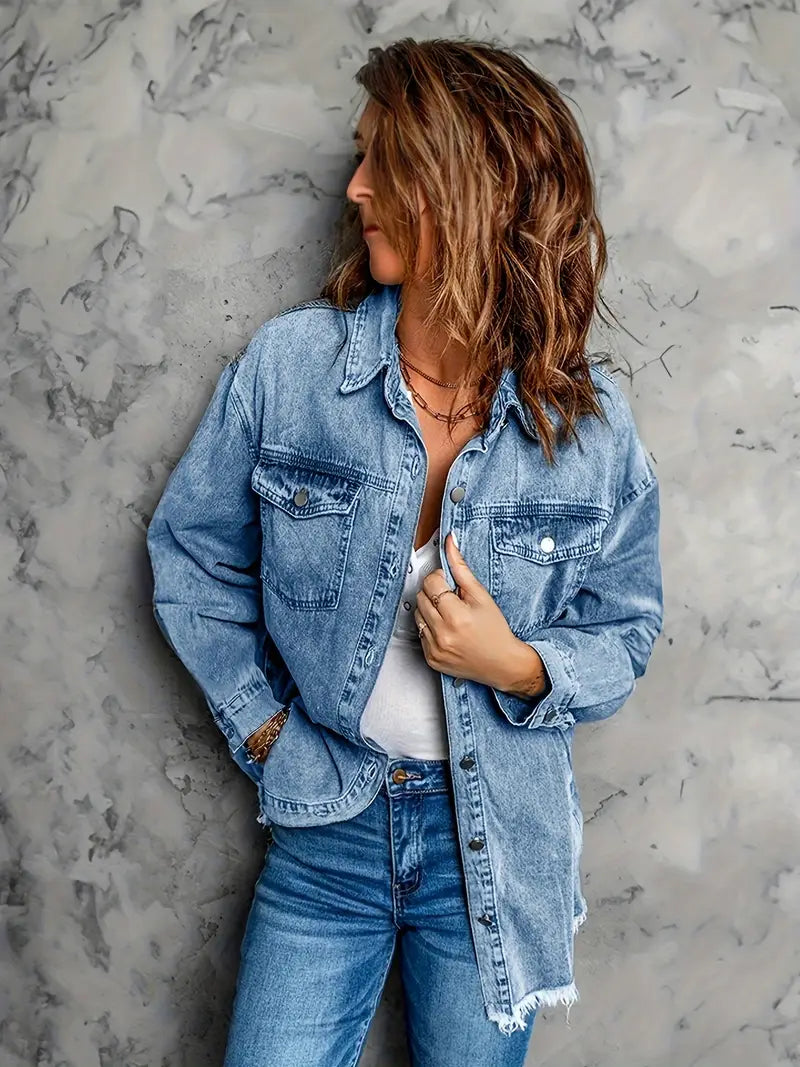 Malika - Chaqueta Vaquera De Manga Larga
