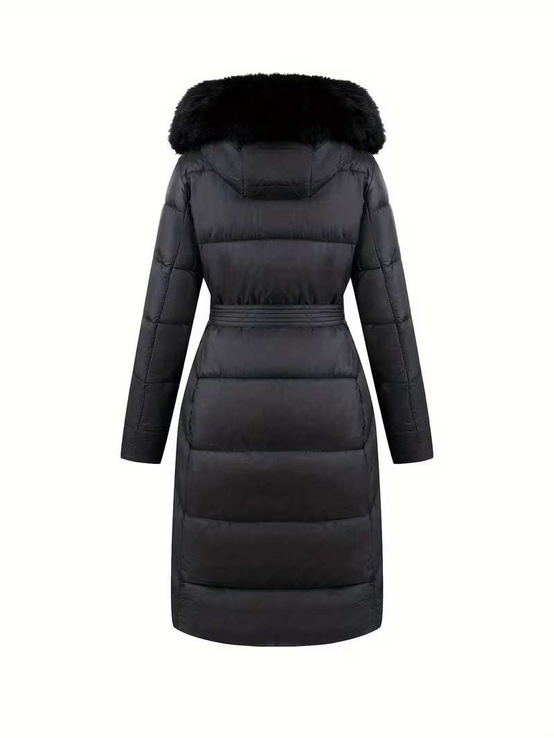 Inza - Chaqueta Acolchada Con Capucha Y Cinturón