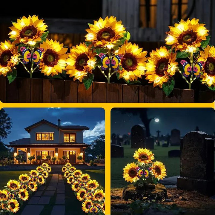 FloralGlow - Solar LED Girasol Jardín Luces