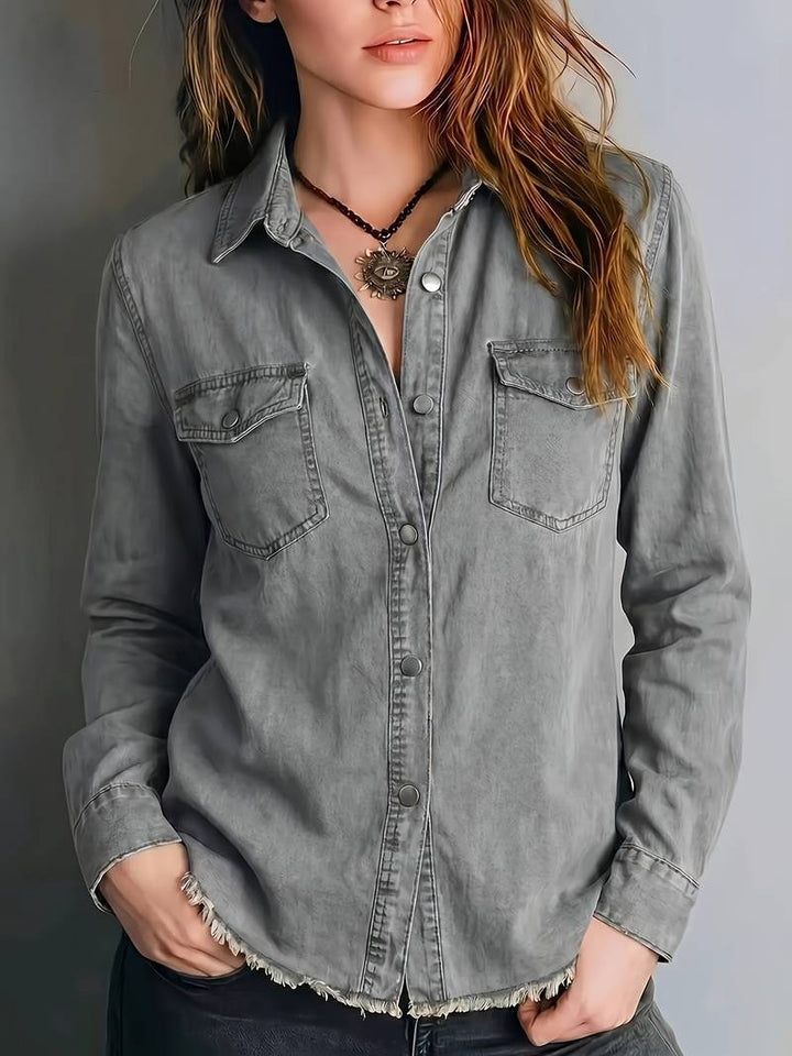 Blazka - Camisa Elegante Con Botones en La Parte Delantera Y Bolsillo
