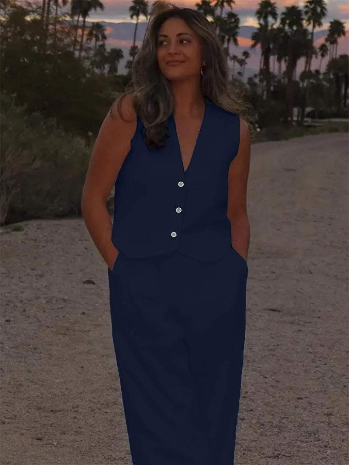 Jorja - Elegante Conjunto De Dos Pezas Sin Mangas