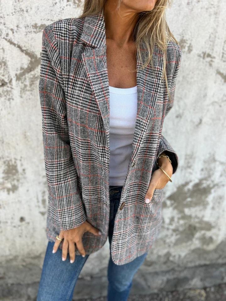 Elaina - Elegante Blazer De Invierno a Cuadros