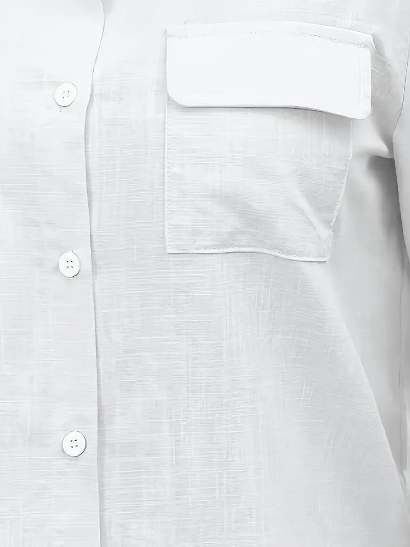 Athena - Camisa De Algodón Con Bolsillos Delanteros