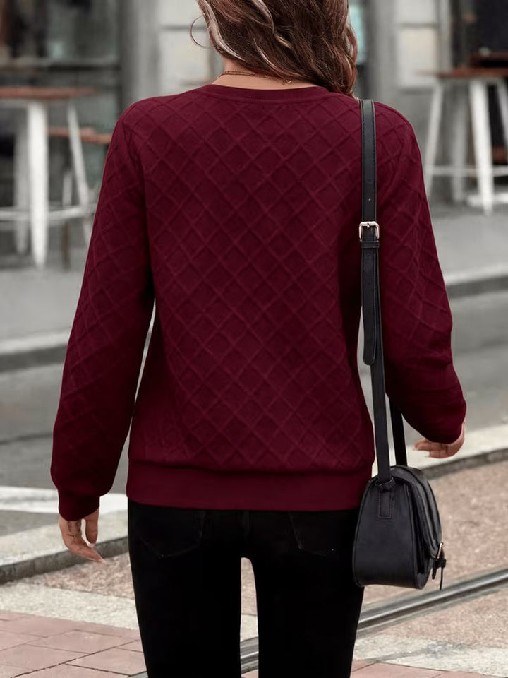 Juliet - Sudadera de Manga Larga Con Cuello de Cremallera y Textura