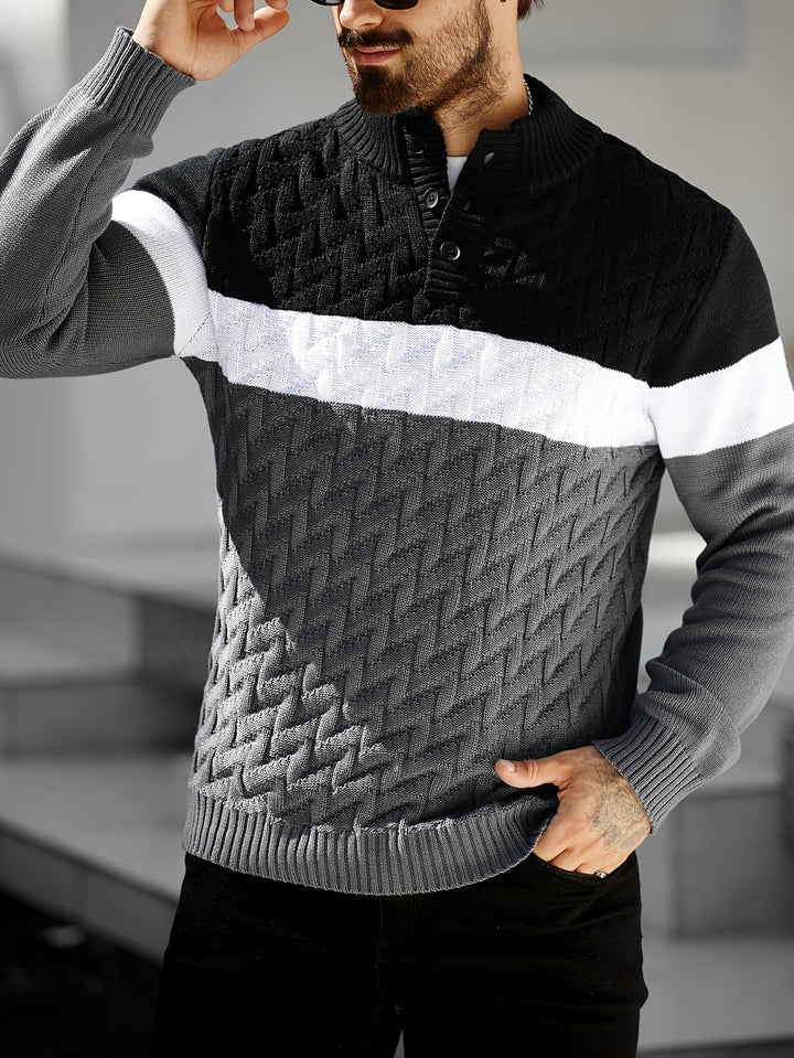 Lilfad - Jersey De Punto Informal Con Cuello De Pie