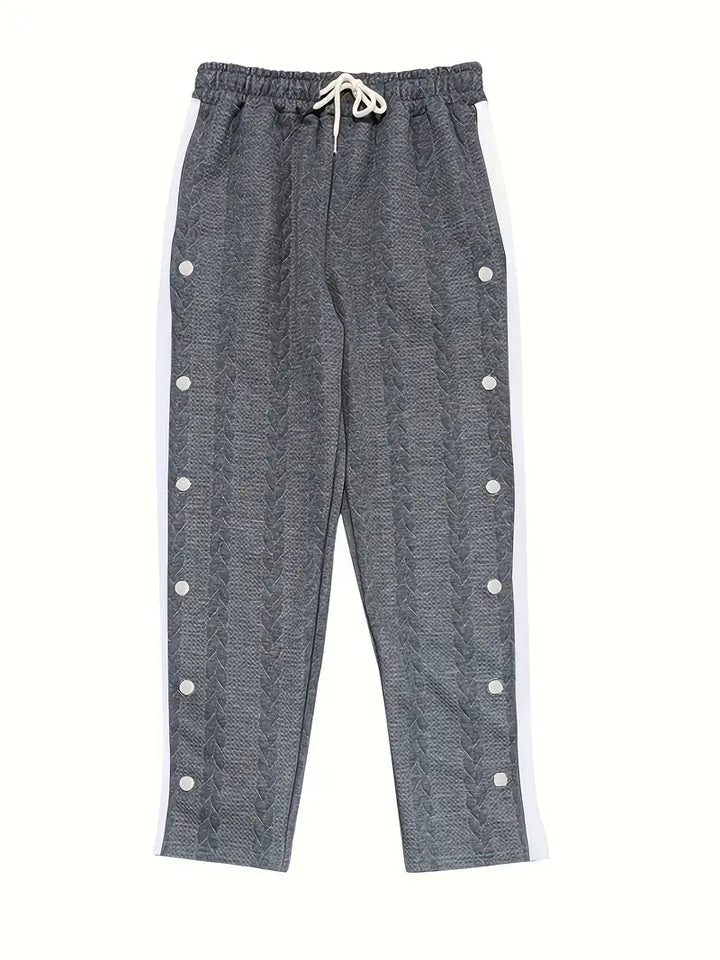 Jonass - Pantalones Anchos De Punto Con Botones Laterales