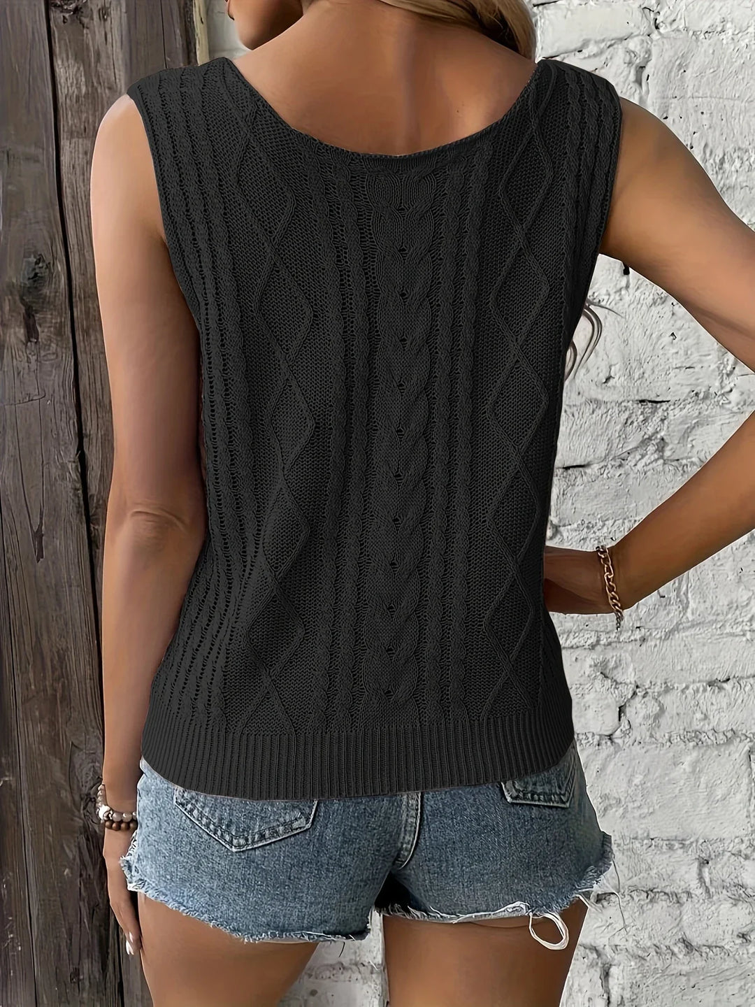 Juno - Top Informal Sin Mangas Con Cuello En V