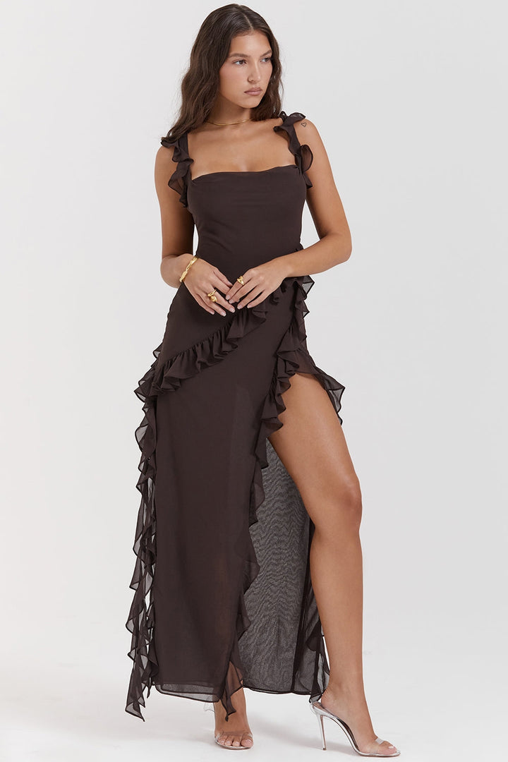 Mayumi - Vestido Largo Con Volantes