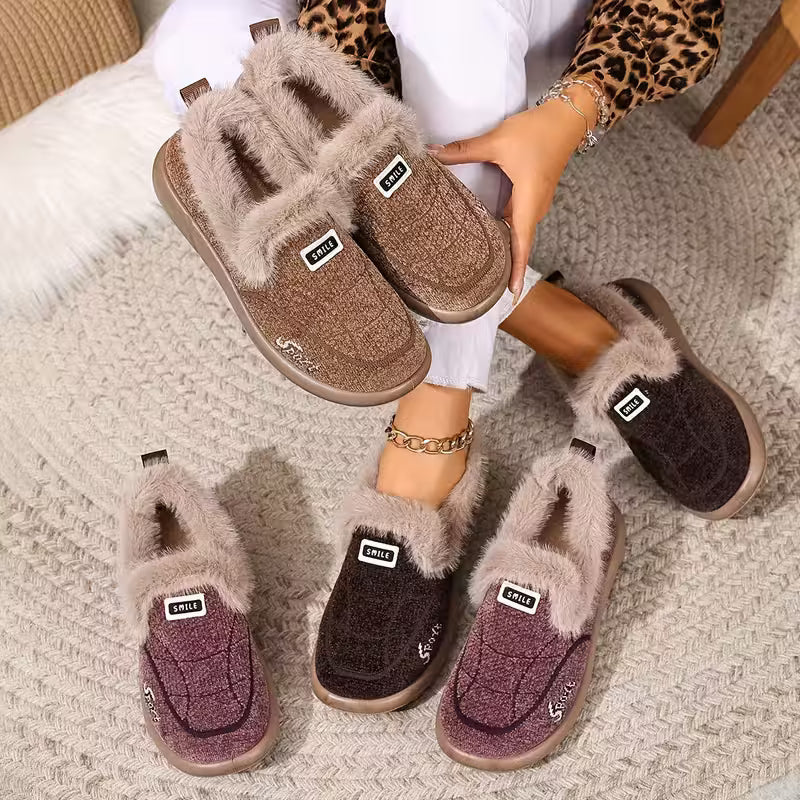 Nolani - Zapatillas De Invierno De Piel Sintética a La Moda