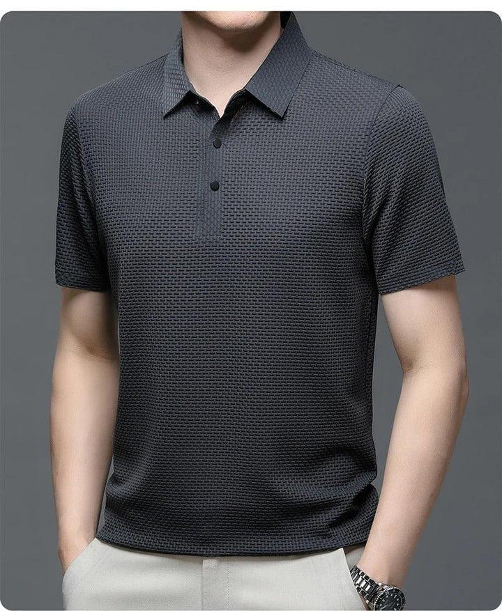 Prestigio - Polo Elástico de Manga Corta Camisa