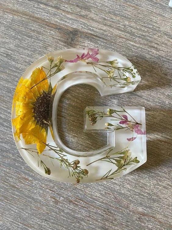 FloraShine - Lámpara Nocturna de Resina Con Flores Hecha a Mano