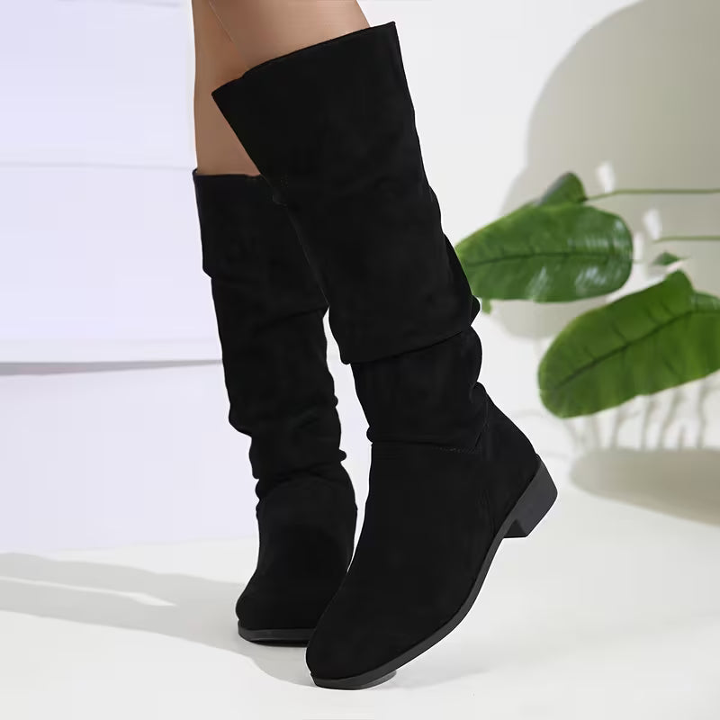 Joliza - Botas Holgadas Hasta La Mitad De La Pantorrilla Con Tacón Bajo