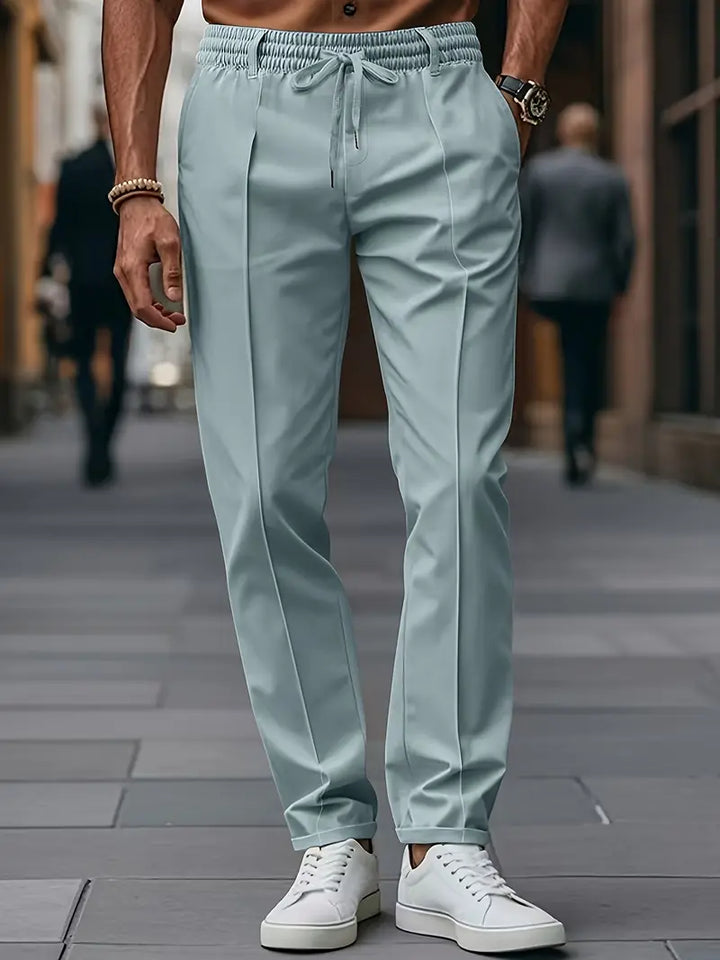 Crawford - Informal Ajuste Entallado Pantalones Con Cintura Elástica