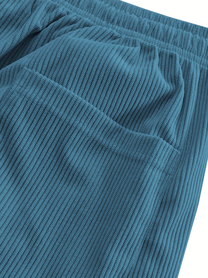 Asher - Pantalones Rectos Con Cintura Ajustable Con Cordón