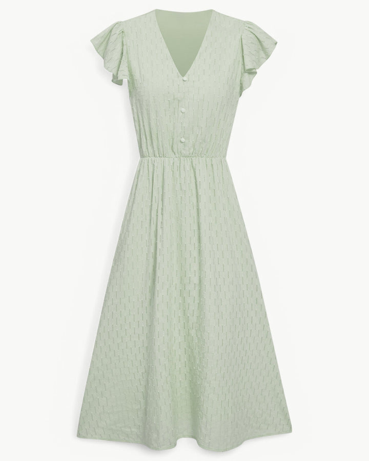 Julieta - Vestido Midi Con Mangas Con Volantes